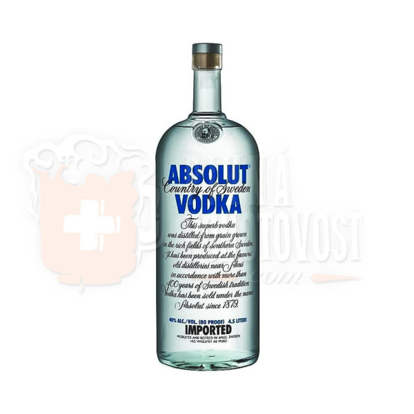 Absolut Vodka XXL 4,5L 40 Pivná Pohotovosť