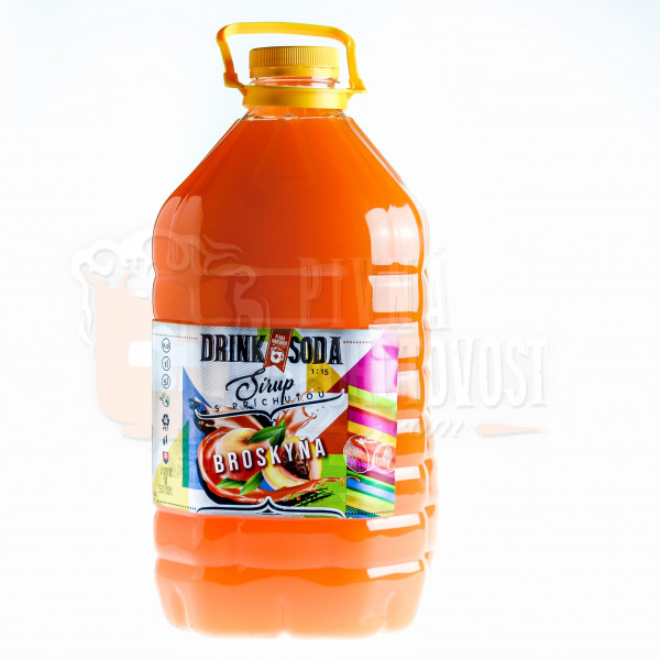 DrinkSoda Sirup s príchuťou Broskyňa  5L