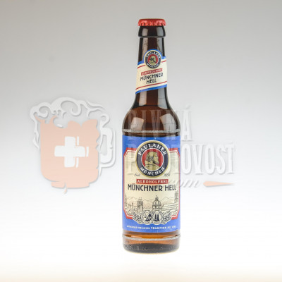 Paulaner Munchner Hell, original   Alkoholfrei Lager - svetlé nealko 0,33l sklo