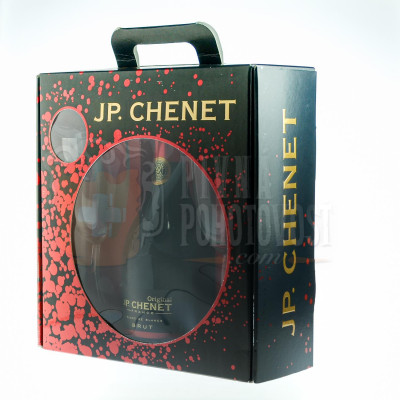 JP. Chenet Blanc de Blancs Brut 0,7 l + 2 poháre kazeta