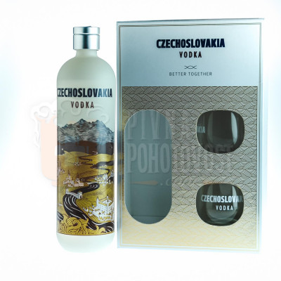 Czechoslovakia Vodka darčekový set + 2 poháre 0,7l 40%