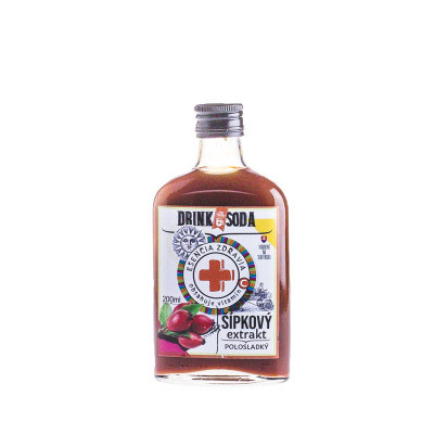 DrinkSoda Šípkový extrakt polosladký 0,2l