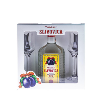 Bošácka slivovica 0,7l + 2 poháre