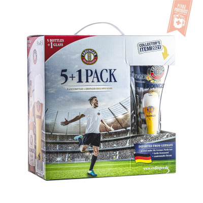 Erdinger Futbal Pack 5x0,5l + pohár