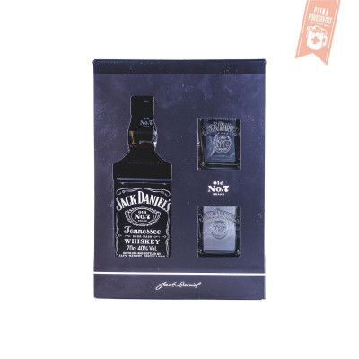 Jack Daniel's Old No.7 + 2 poháre  0,7l 40% darčekový set