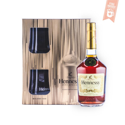 Hennessy VS + 2 poháre 0,7l 40%