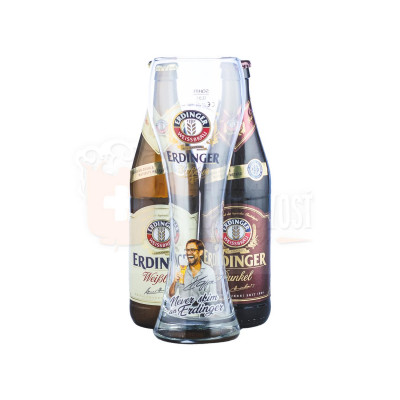 Erdinger pivo Pack 2x0.5l + pohár