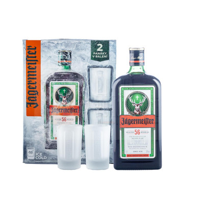 Jägermeister 0,7l 35% + 2 panáky, darčekové balenie