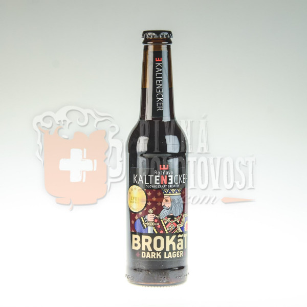 Brokát Dark Lager 13°-tmavé pivo typu lager 0,33l sklo