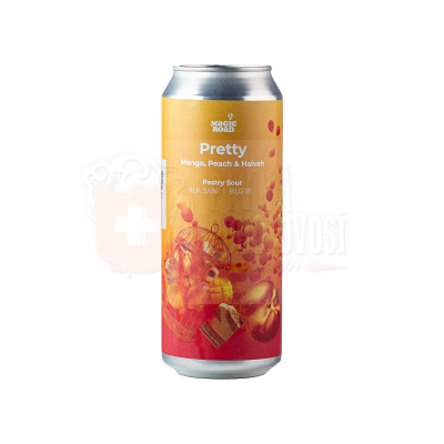 Magic Road Pretty Mango, Peach & Halvah 18° 0,5l PLECH