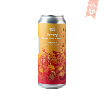 Magic Road Pretty Mango, Peach & Halvah 18° 0,5l PLECH