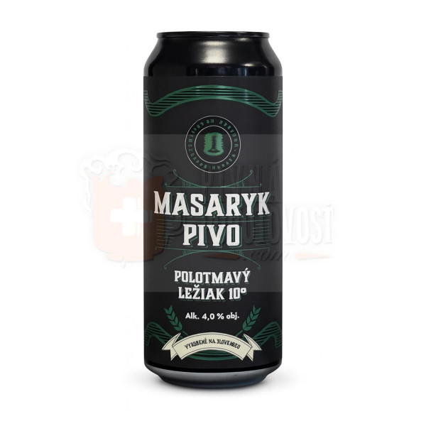 Masaryk, Polotmavý ležiak 10° 0,5l PLECH
