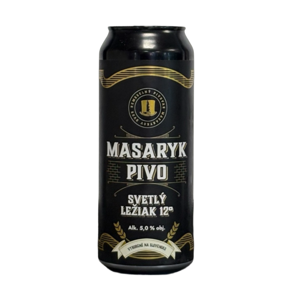 Masaryk, Svetlý ležiak 12°0,5l PLECH