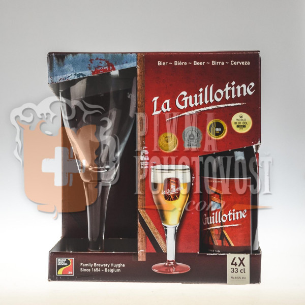La Guillotine darčekový set 4 x 0,33 l sklo 