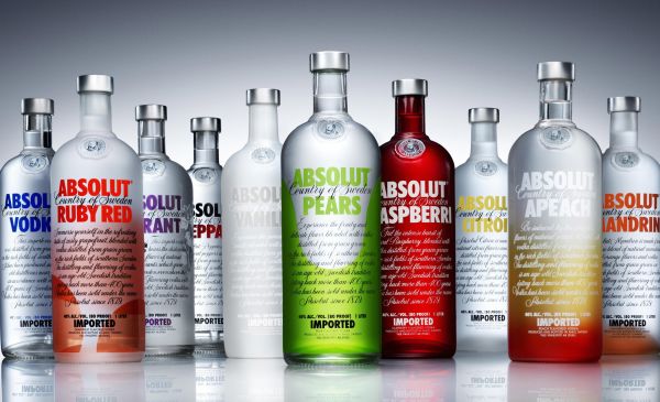 Vodka Absolut Bottles